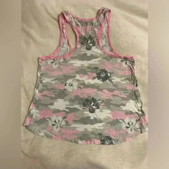 Women’s Hawaiian Camouflage Sleepwear tank top & shorts in pink gray & white MED - Picture 4 of 7